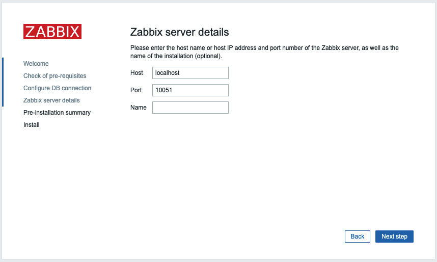 Configuration Zabbix Configuration Zabbix