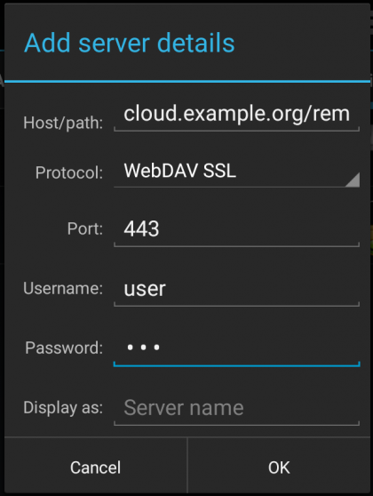 Connect to Nextcloud