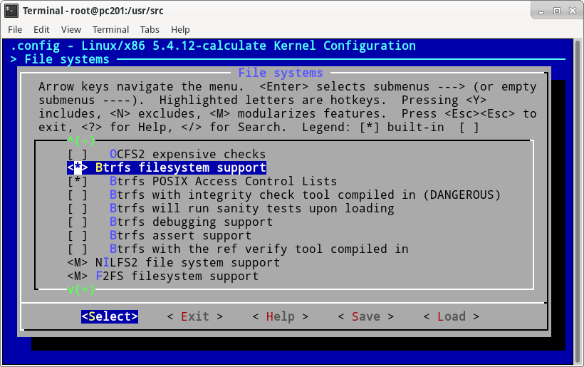 Btrfs filesystem support
