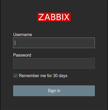 Авторизация в Zabbix