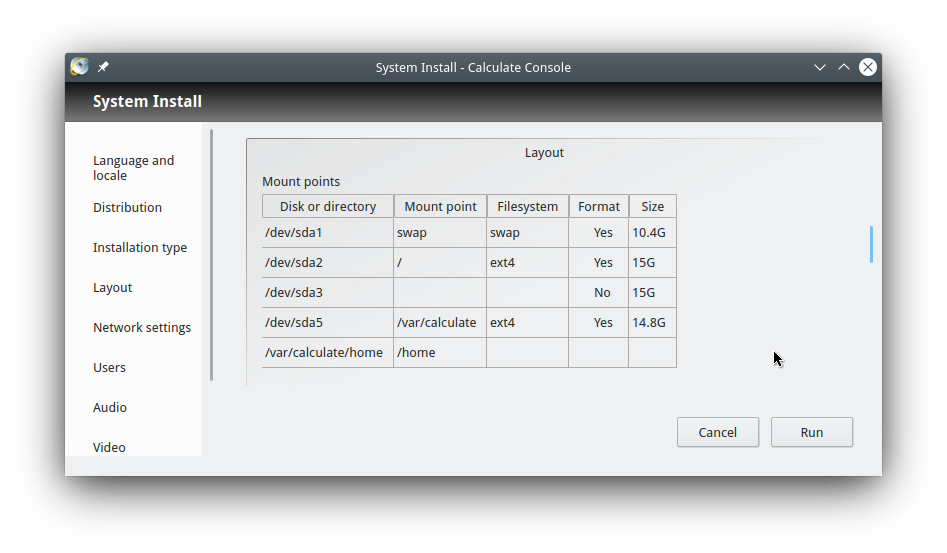 Disk partitioning